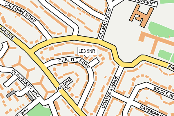 LE3 9NR map - OS OpenMap – Local (Ordnance Survey)