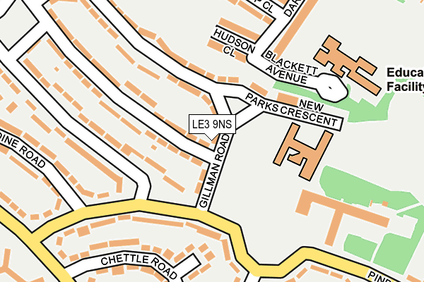 LE3 9NS map - OS OpenMap – Local (Ordnance Survey)