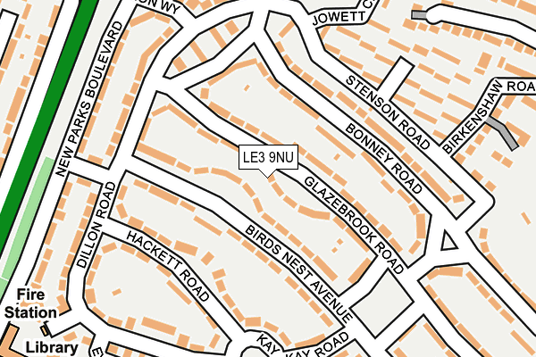 LE3 9NU map - OS OpenMap – Local (Ordnance Survey)