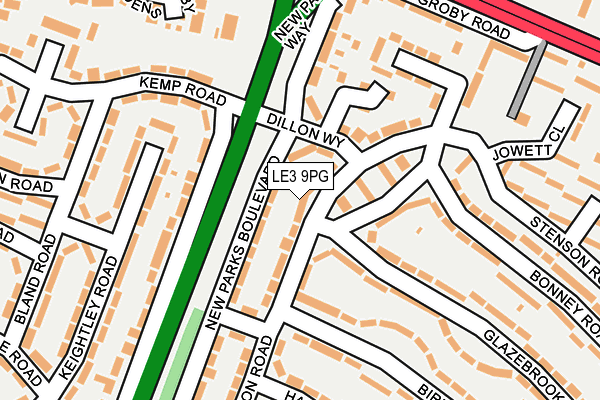 LE3 9PG map - OS OpenMap – Local (Ordnance Survey)