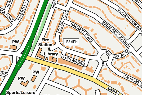 LE3 9PH map - OS OpenMap – Local (Ordnance Survey)
