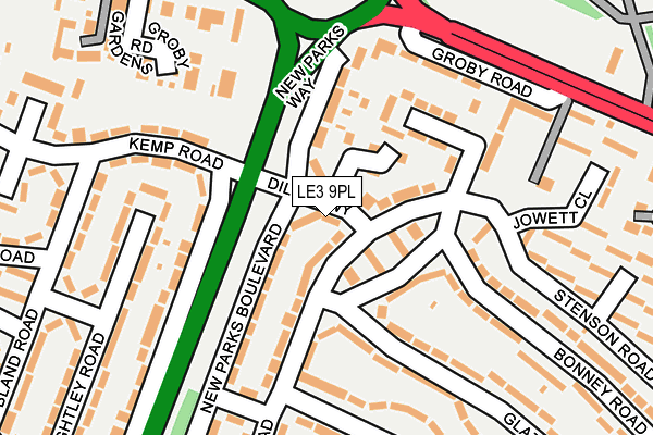 LE3 9PL map - OS OpenMap – Local (Ordnance Survey)