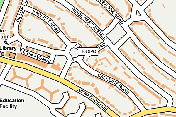 LE3 9PQ map - OS OpenMap – Local (Ordnance Survey)