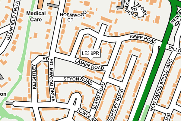 LE3 9PR map - OS OpenMap – Local (Ordnance Survey)