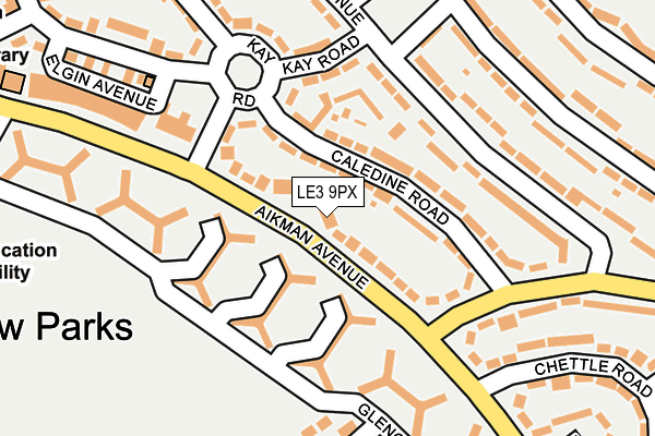 LE3 9PX map - OS OpenMap – Local (Ordnance Survey)