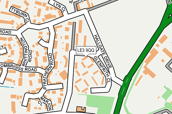 LE3 9QQ map - OS OpenMap – Local (Ordnance Survey)