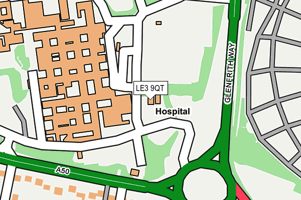 LE3 9QT map - OS OpenMap – Local (Ordnance Survey)