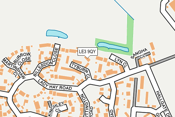 LE3 9QY map - OS OpenMap – Local (Ordnance Survey)