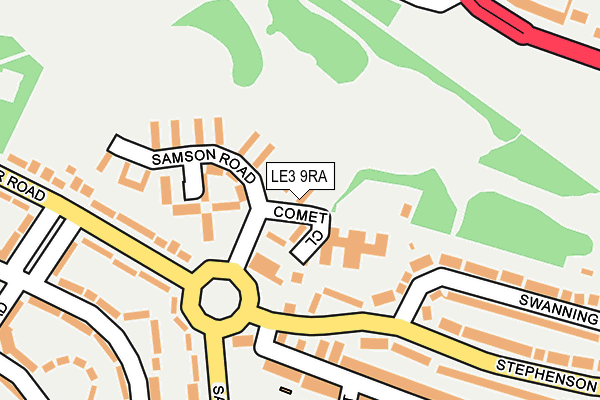 LE3 9RA map - OS OpenMap – Local (Ordnance Survey)