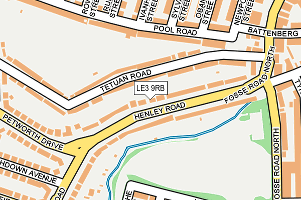 LE3 9RB map - OS OpenMap – Local (Ordnance Survey)