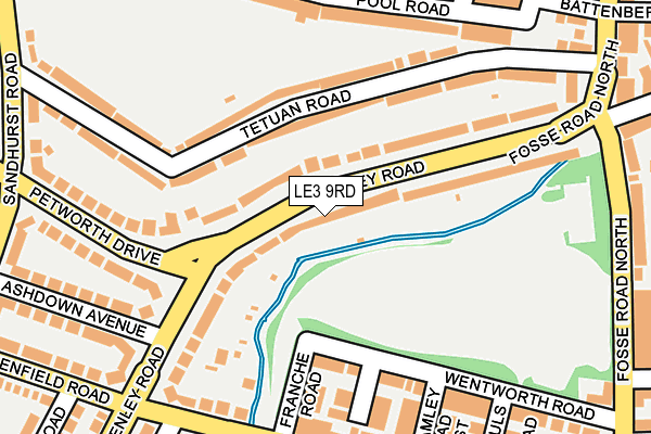 LE3 9RD map - OS OpenMap – Local (Ordnance Survey)