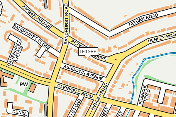 LE3 9RE map - OS OpenMap – Local (Ordnance Survey)