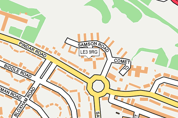 LE3 9RG map - OS OpenMap – Local (Ordnance Survey)