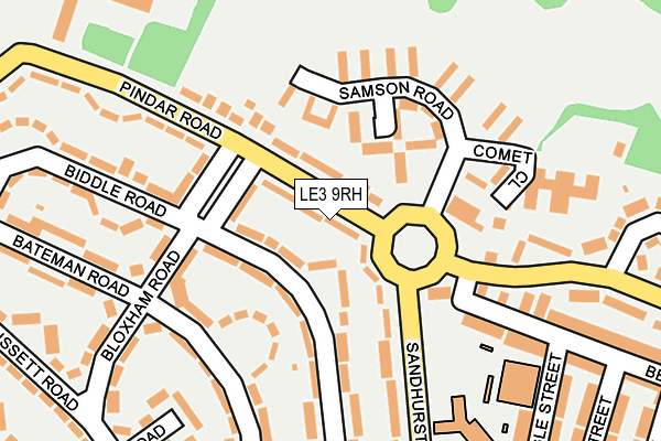 LE3 9RH map - OS OpenMap – Local (Ordnance Survey)