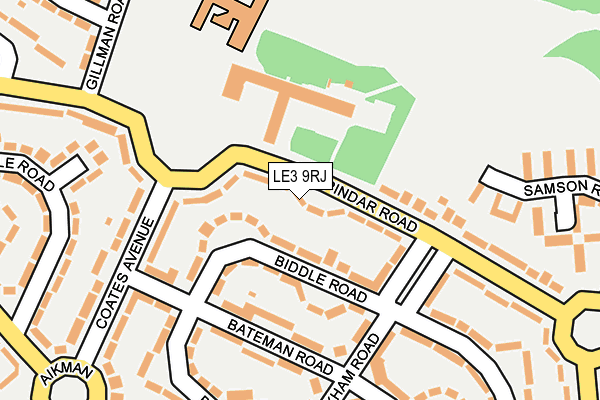 LE3 9RJ map - OS OpenMap – Local (Ordnance Survey)