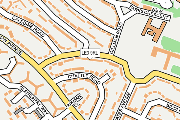LE3 9RL map - OS OpenMap – Local (Ordnance Survey)
