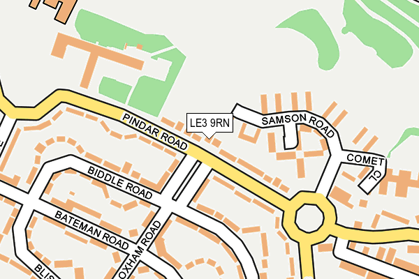 LE3 9RN map - OS OpenMap – Local (Ordnance Survey)