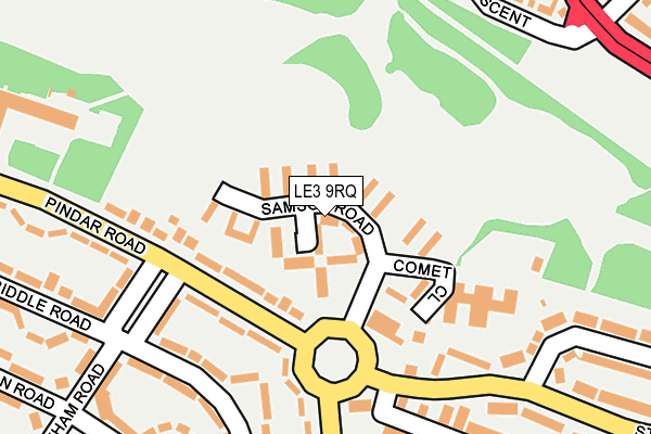 LE3 9RQ map - OS OpenMap – Local (Ordnance Survey)