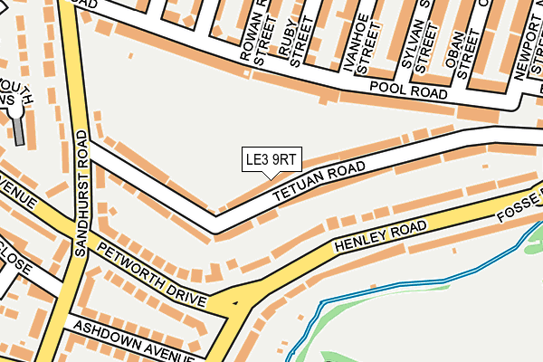 LE3 9RT map - OS OpenMap – Local (Ordnance Survey)