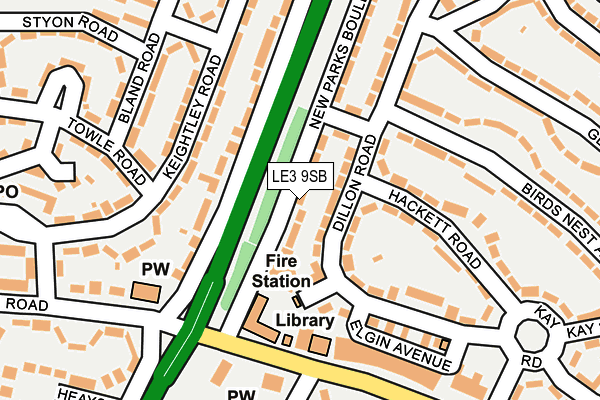 LE3 9SB map - OS OpenMap – Local (Ordnance Survey)