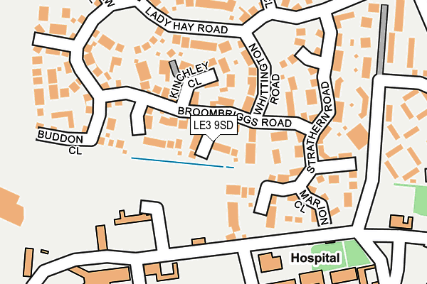 LE3 9SD map - OS OpenMap – Local (Ordnance Survey)