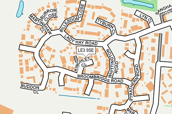 LE3 9SE map - OS OpenMap – Local (Ordnance Survey)