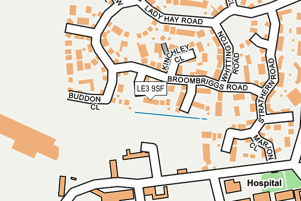 LE3 9SF map - OS OpenMap – Local (Ordnance Survey)