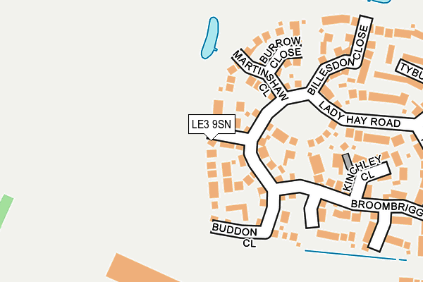 LE3 9SN map - OS OpenMap – Local (Ordnance Survey)