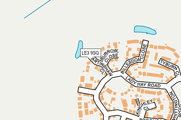 LE3 9SQ map - OS OpenMap – Local (Ordnance Survey)