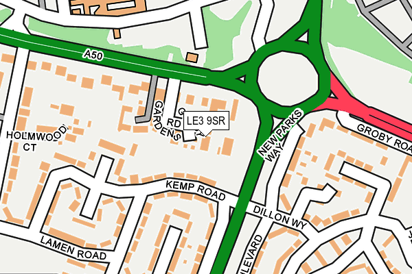 LE3 9SR map - OS OpenMap – Local (Ordnance Survey)