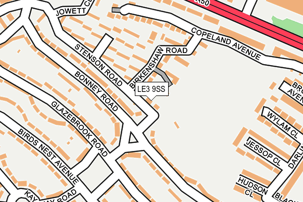 LE3 9SS map - OS OpenMap – Local (Ordnance Survey)