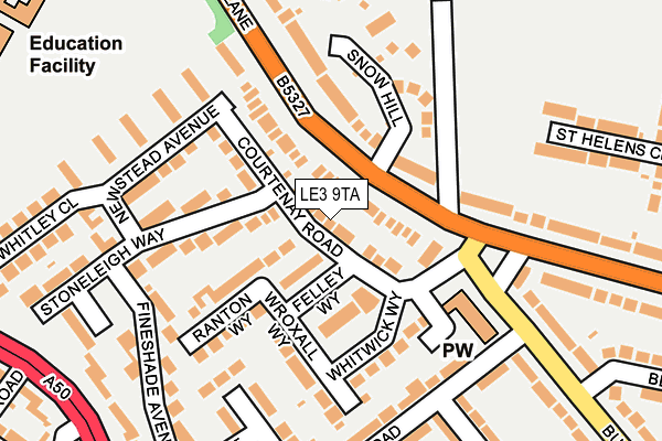 LE3 9TA map - OS OpenMap – Local (Ordnance Survey)
