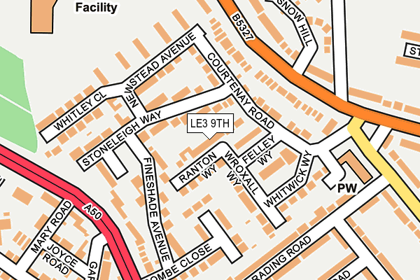 LE3 9TH map - OS OpenMap – Local (Ordnance Survey)