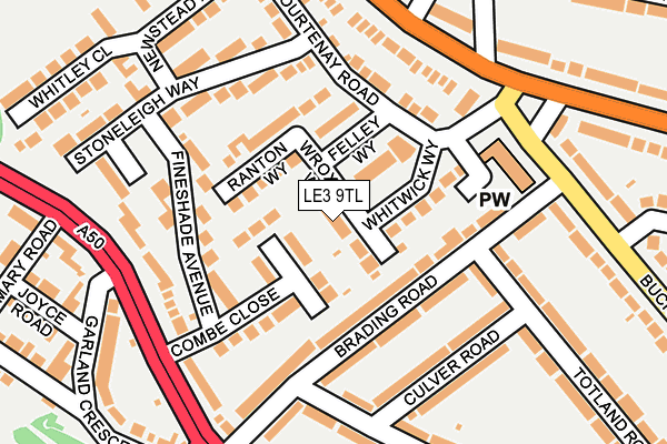 LE3 9TL map - OS OpenMap – Local (Ordnance Survey)