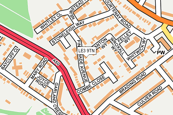 LE3 9TN map - OS OpenMap – Local (Ordnance Survey)