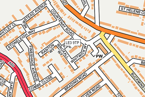 LE3 9TP map - OS OpenMap – Local (Ordnance Survey)