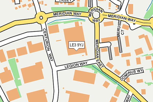 LE3 9YJ map - OS OpenMap – Local (Ordnance Survey)