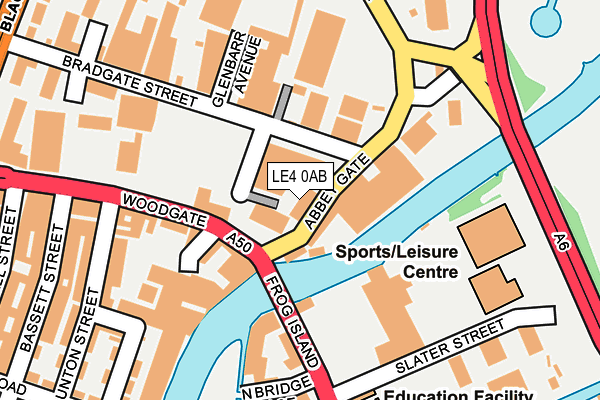 LE4 0AB map - OS OpenMap – Local (Ordnance Survey)