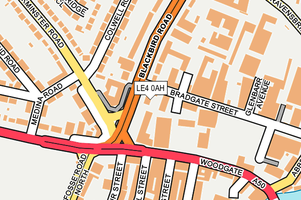 LE4 0AH map - OS OpenMap – Local (Ordnance Survey)
