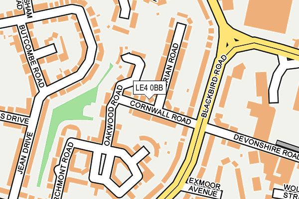 LE4 0BB map - OS OpenMap – Local (Ordnance Survey)