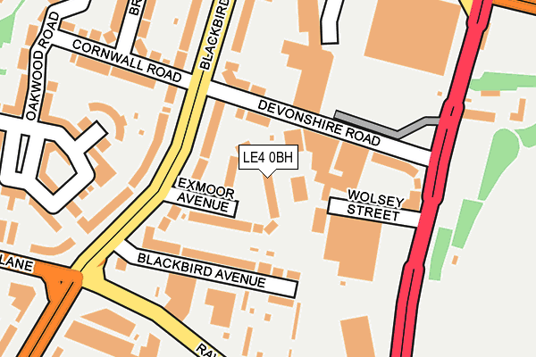 LE4 0BH map - OS OpenMap – Local (Ordnance Survey)