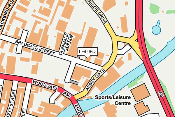 LE4 0BQ map - OS OpenMap – Local (Ordnance Survey)