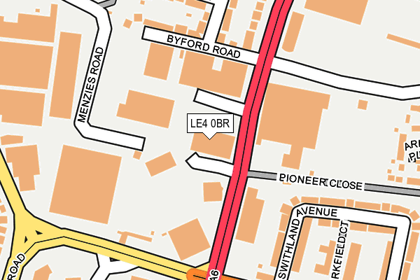 LE4 0BR map - OS OpenMap – Local (Ordnance Survey)