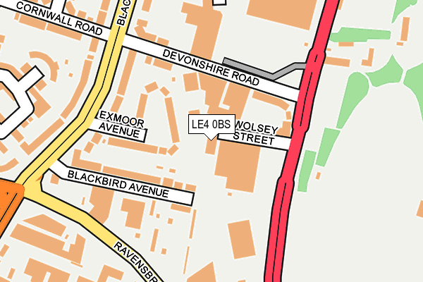 LE4 0BS map - OS OpenMap – Local (Ordnance Survey)