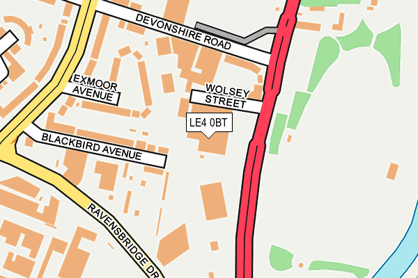 LE4 0BT map - OS OpenMap – Local (Ordnance Survey)