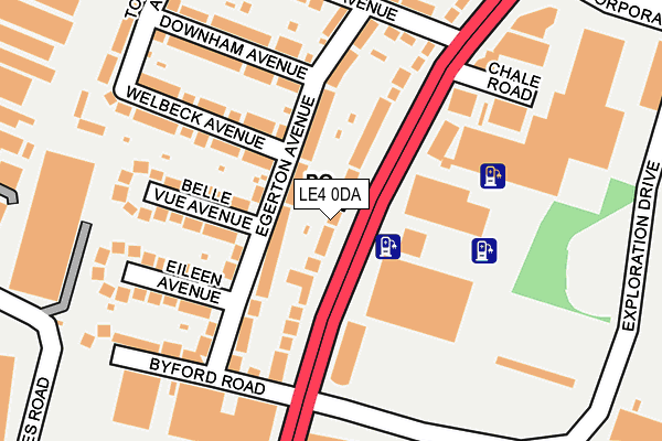 LE4 0DA map - OS OpenMap – Local (Ordnance Survey)