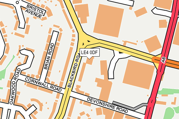 LE4 0DF map - OS OpenMap – Local (Ordnance Survey)