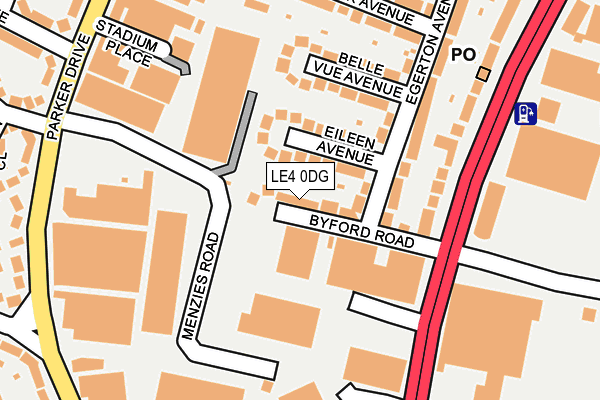 LE4 0DG map - OS OpenMap – Local (Ordnance Survey)