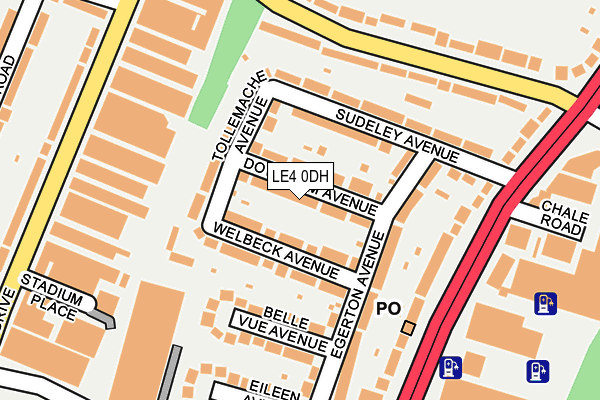 LE4 0DH map - OS OpenMap – Local (Ordnance Survey)