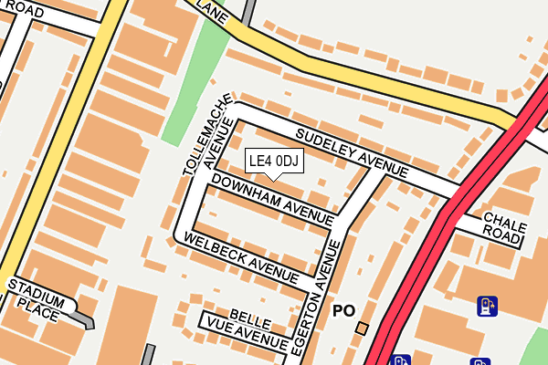 LE4 0DJ map - OS OpenMap – Local (Ordnance Survey)